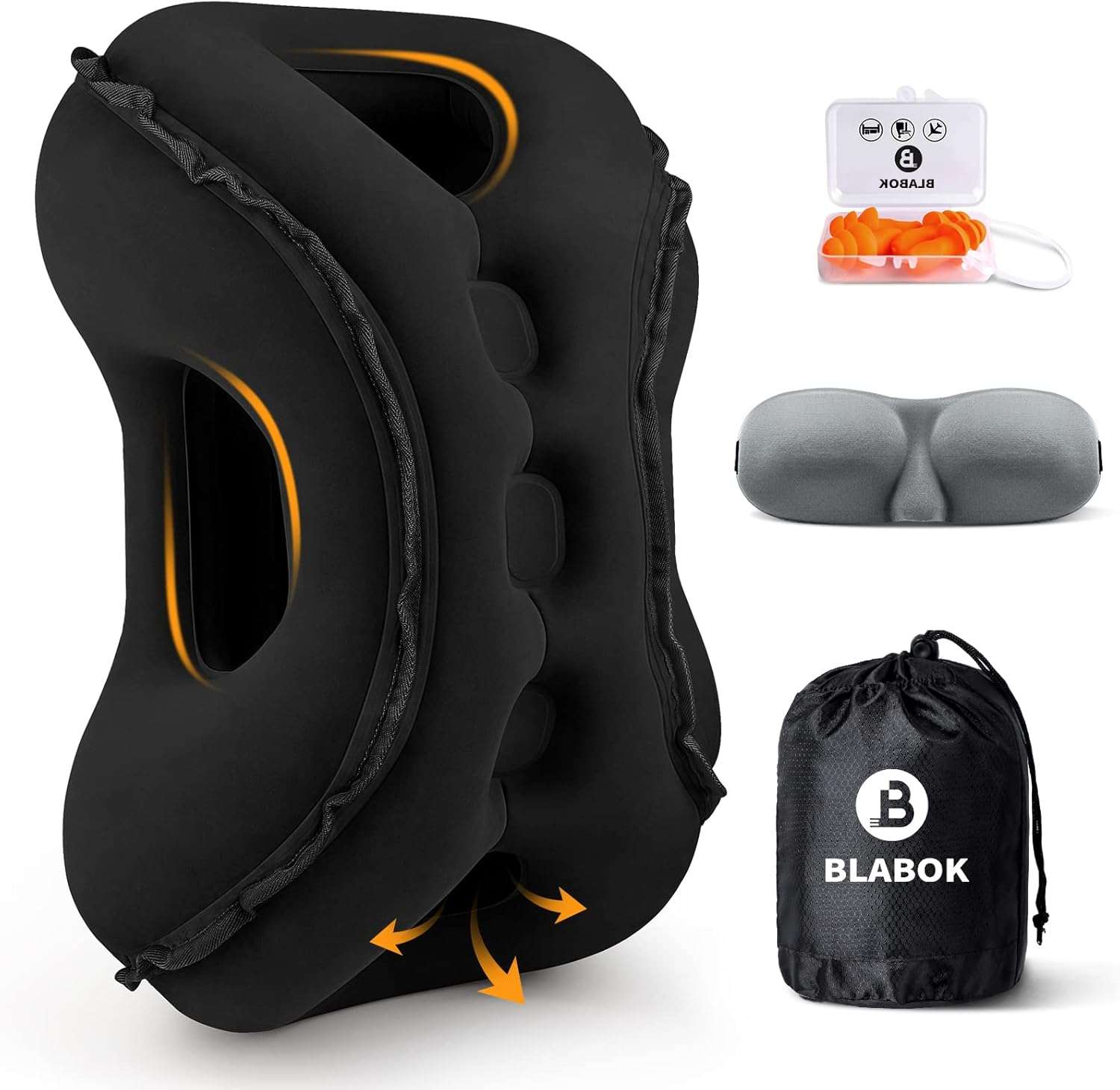 Inflatable Travel Pillow,Multifunction Travel Neck Pillow for Airplane to Avoid Neck and Shoulder Pain,Support Head,Neck,Used for Sleeping Rest, Airplane and Home Use - 1