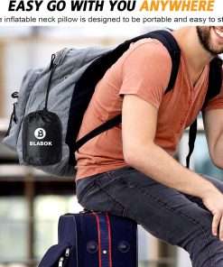 Inflatable Travel Pillow,Multifunction Travel Neck Pillow for Airplane to Avoid Neck and Shoulder Pain,Support Head,Neck,Used for Sleeping Rest, Airplane and Home Use - 7