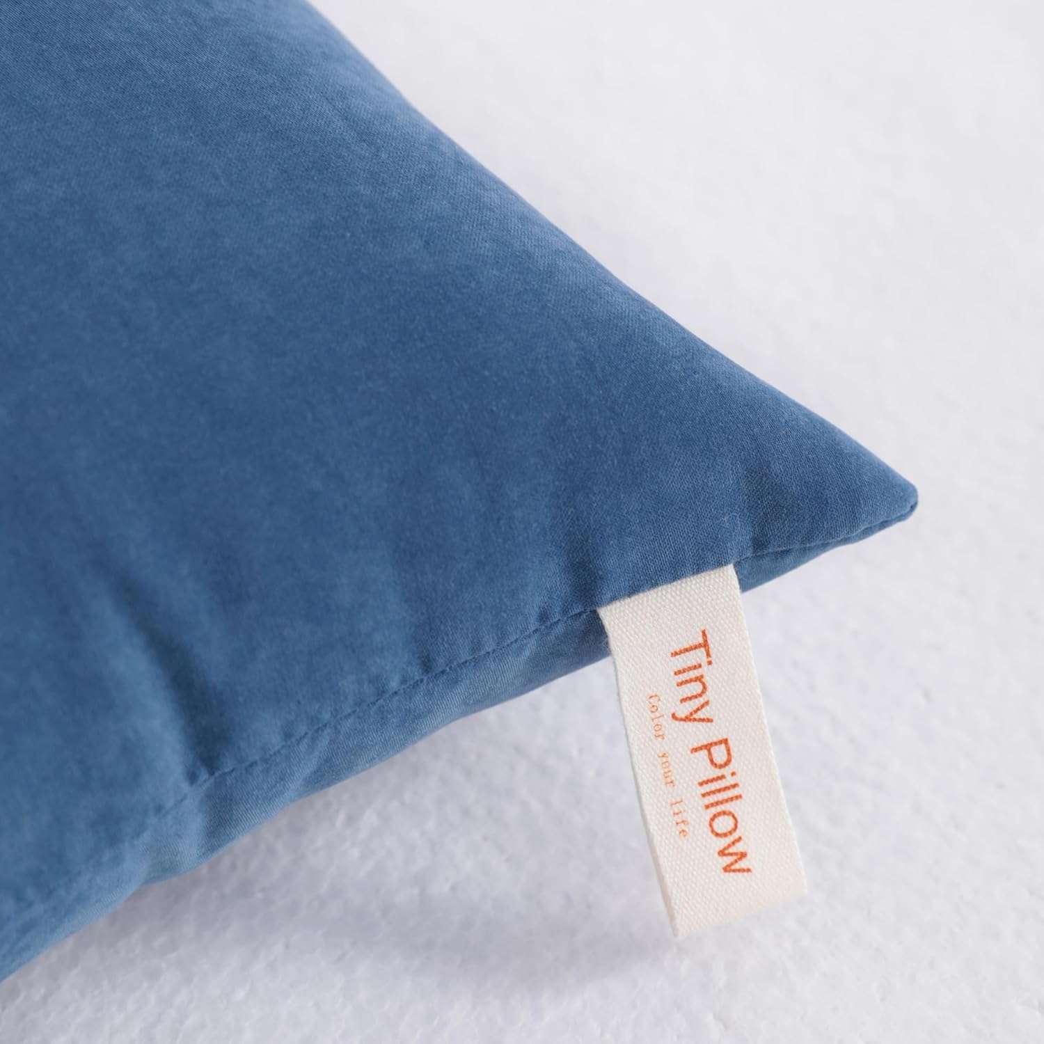NTBAY Tiny Pillows, Down Alternative 7x11 Microfiber Mini Pillows for Travel, Neck, Wrist, Lumbar and Knee, Soft, Machine Washable, Denim Blue - 4