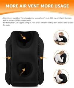 Sunany Travel Pillow, Inflatable Neck Pillow Used for Airplanes-Cars-Buses-Trains-Office Napping with Eye Mask-Earplugs - 2