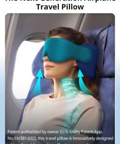 Travel Pillows for Airplanes, FSA HSA Eligible Approved Travel Accessories for Long Flight, Car Travel Pillow for Kids, Eye Mask for Sleeping Airplane, Light Black - 3