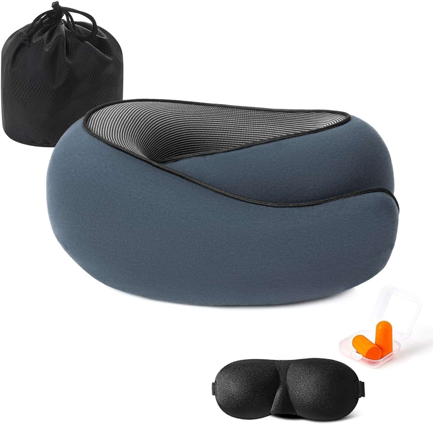 Travel Pillows for Airplanes, Travel Neck Pillow Travel Pillow, Neck Pillow Airplane Memory Foam Travel Pillow 360 Degree Support Portable Pillows for Airplanes Offices and Cars - 1
