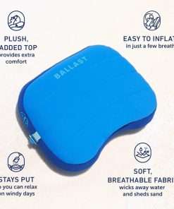 Ballast Beach Pillow – Comfy, Durable & Compact, Stays Put on Windy Beaches with Patented Sand Pouch, Inflatable Pillow for Beaches, Pools, Camping, Festivals and Travel - 4