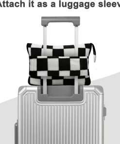 Travel Blanket and Pillow Compact, Premium Soft 2 in 1 Airplane Blanket with Soft Bag Pillowcase，Hand Luggage Sleeve and Backpack Clip - 5