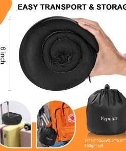 Travel Pillow - Hooded Neck Pillow Airplane, Memory Foam Pillow for Plane, Office, Cars Sleeping, Long Flight Must Haves, Road Trip Essentials Accessories for Adults - 6