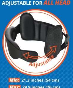 Upgraded Travel Pillow, U-Shaped Airplane Head Strap for All Heights, 360° Support, 3D Sleep Mask, 100% Light Blocking, Long Flights Essentials Headrest, Stop Bobblehead, Black - 5