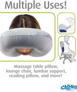 Cloudz Dual Comfort Microbead Airplane Travel Neck Pillow. Super Soft Cozy Plush Fabric on One Side, Cool Relaxing Spandex on The Other! - 5