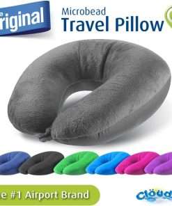 Cloudz Dual Comfort Microbead Airplane Travel Neck Pillow. Super Soft Cozy Plush Fabric on One Side, Cool Relaxing Spandex on The Other! - 7