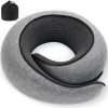 Neck Pillow, Travel Pillow uses Memory Foam to Support Neck Comfort, Ideal Companion for Airplane and car Travel, Compact, Convenient, and Versatile Airplane Sleep Pillow - 1
