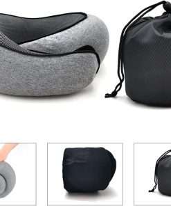 RURING Travel Pillows for Airplanes, Travel Neck Pillow Travel Pillow, Neck Pillow Airplane Memory Foam 360 Degree Support Stowable Pillows for Airplanes Offices and Cars - 4