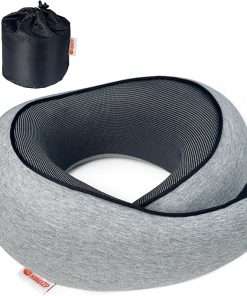 Travel Pillow - High-Density Memory Foam Pillow with 360° Surround Support. Ergonomically Designed. Ideal for Airplane Travel and Home Use. - 1