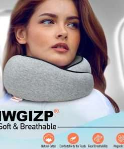 Travel Pillow - High-Density Memory Foam Pillow with 360° Surround Support. Ergonomically Designed. Ideal for Airplane Travel and Home Use. - 2