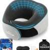 Upgraded Neck Pillow for Airplane Travel - 360° Support Gifts for Women-Men-Mom-Dad, Memory Foam Travel Pillow With Eye Mask & Earplugs, Portable Carry Bag - 1