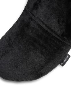 Brookstone Microbead Travel Head and Neck Pillow Lightweight and Plush with Phone or Headphone Pocket, Black - 3