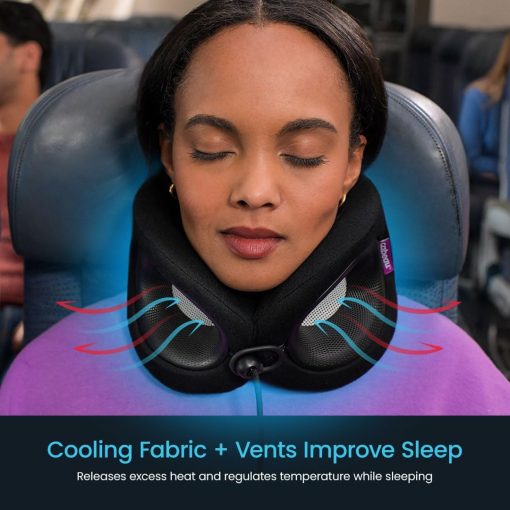 Cabeau Travel Essential Neck Pillow - Fits Most Neck Sizes (11-21 inches) - Evolution X Three Ways to Adjust for Ultimate Comfort on Long Flights (Diamond) - 5