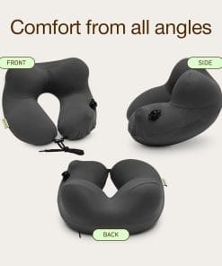 Coop Home Goods AirJustable Travel Neck Pillow, Inflatable, Adjustable Support for Neck & Chin, Compact Travel Pillow, Soft Memory Foam Comfort, Airplane Travel Essentials - 7