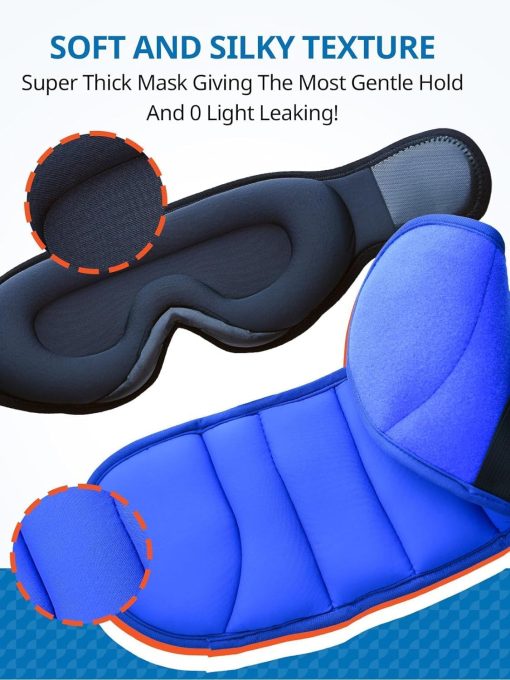 Travel Pillows for Airplanes, 2 Pack Airplane Pillows for Long Flight with Sleep Eye Mask, Plane Head Strap for Road Trip, 360° Support for Sleeping, Stop Bobblehead Travel Essentials - 6