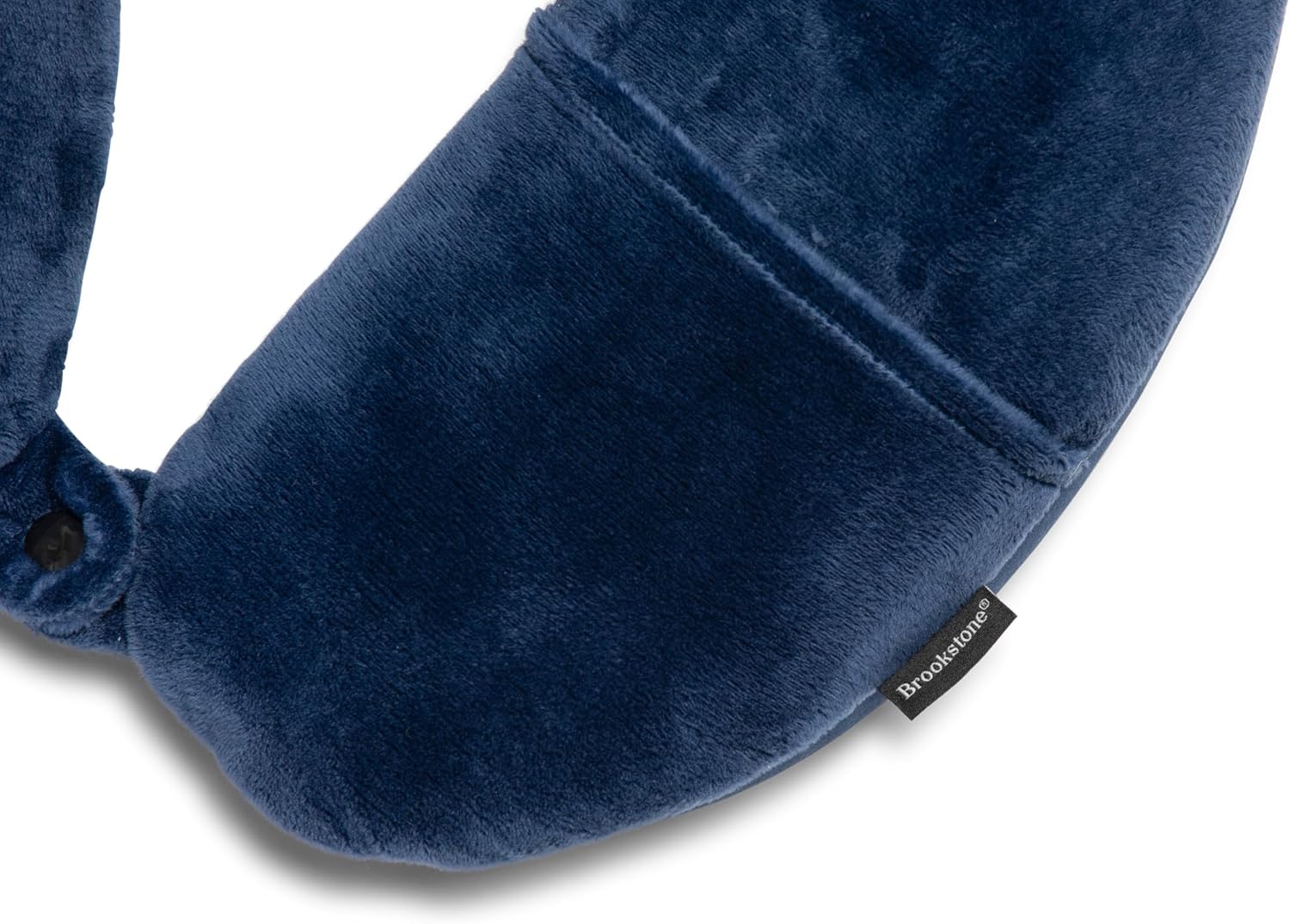 Brookstone Microbead Travel Head and Neck Pillow Lightweight and Plush with Phone or Headphone Pocket, Blue - 3