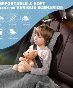 Travel Blanket Airplane Compact with Bag, Travel Essentials 3 in 1 Packable Airplane Blanket, Travel Pillow and Blanket Set, Inflatable Pillow, Luggage Sleeve & Backpack Clip - 3