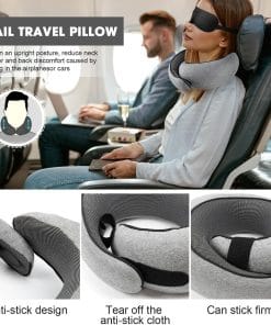 WEERSHUN Travel Pillows for Airplanes,2024 New Travel Pillow,Travel Neck Pillow Airplane Memory Foam Travel Pillow Neck Pillow for Traveling Suitable for Airplanes,Offices and Cars - 2