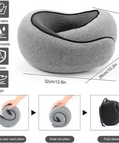 WEERSHUN Travel Pillows for Airplanes,2024 New Travel Pillow,Travel Neck Pillow Airplane Memory Foam Travel Pillow Neck Pillow for Traveling Suitable for Airplanes,Offices and Cars - 4