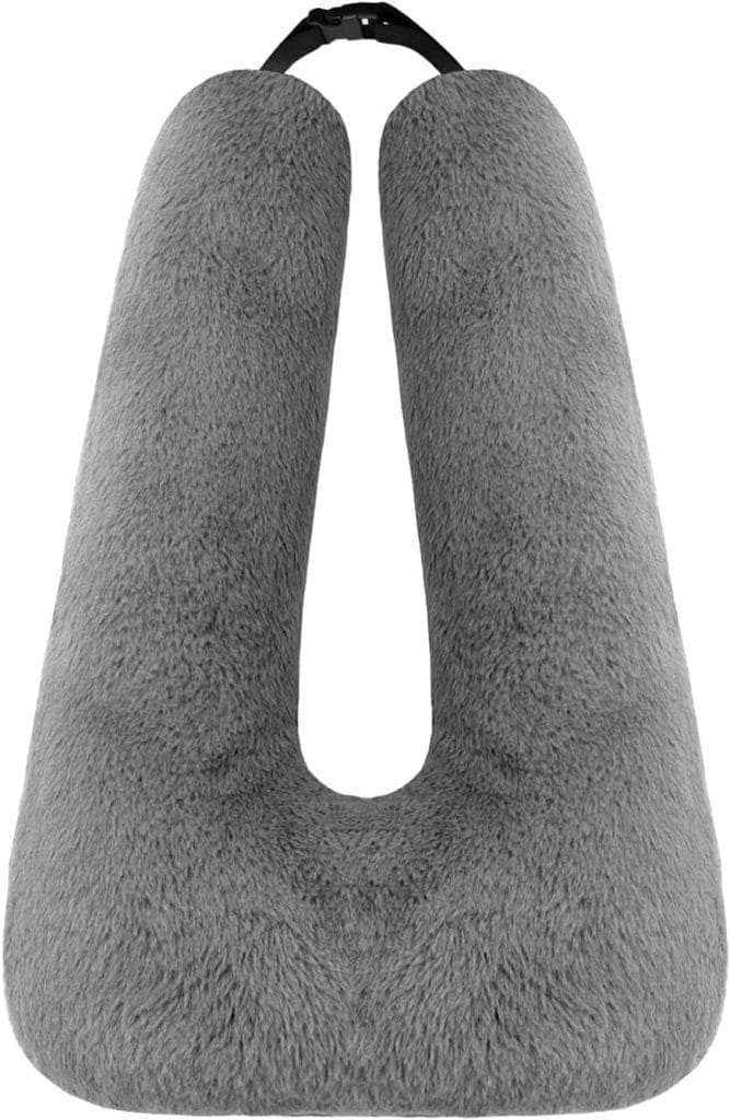 Travel Pillow, Car Pillow for Kids & Adults – Ergonomic Travel Pillows Sleeping Aid for Neck & Body Support, Car Travel Essentials Pillow on Road Trips-Gray