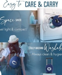 BCOZZY Travel Neck Pillow for Airplane– Patented Double Support for Head, Neck, and Chin. Best for Long Flights, Plane Sleeping, and Car Rides. Adjustable Size - 5