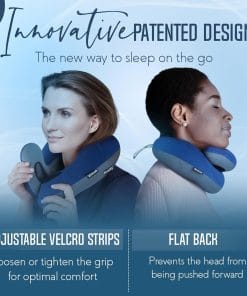 BCOZZY Travel Neck Pillow for Airplane– Patented Double Support for Head, Neck, and Chin. Best for Long Flights, Plane Sleeping, and Car Rides. Adjustable Size - 6