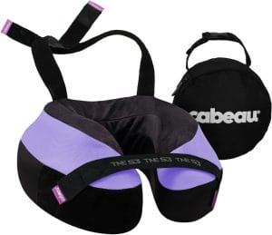 Cabeau Travel Neck Pillow for Airplanes – The Neck’s Evolution, TNE S3 – Supportive Memory Foam Design for Long Haul Flights – Attachable Seat Straps and 360° Support - 1