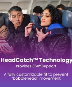 Cabeau Travel Neck Pillow for Airplanes – The Neck’s Evolution, TNE S3 – Supportive Memory Foam Design for Long Haul Flights – Attachable Seat Straps and 360° Support - 2