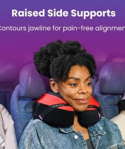 Cabeau Travel Neck Pillow for Airplanes – The Neck’s Evolution, TNE S3 – Supportive Memory Foam Design for Long Haul Flights – Attachable Seat Straps and 360° Support - 4