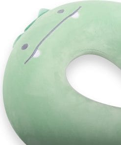 MissSoul Kids Neck Pillow for Travel with Sleep Eye Mask, Cute Travel Neck Pillow, Memory Foam Flight Sleeping Headrest Pillow for Boys & Girls, Airplane, Train, Car, Home Use - Green Dinosaur - 6