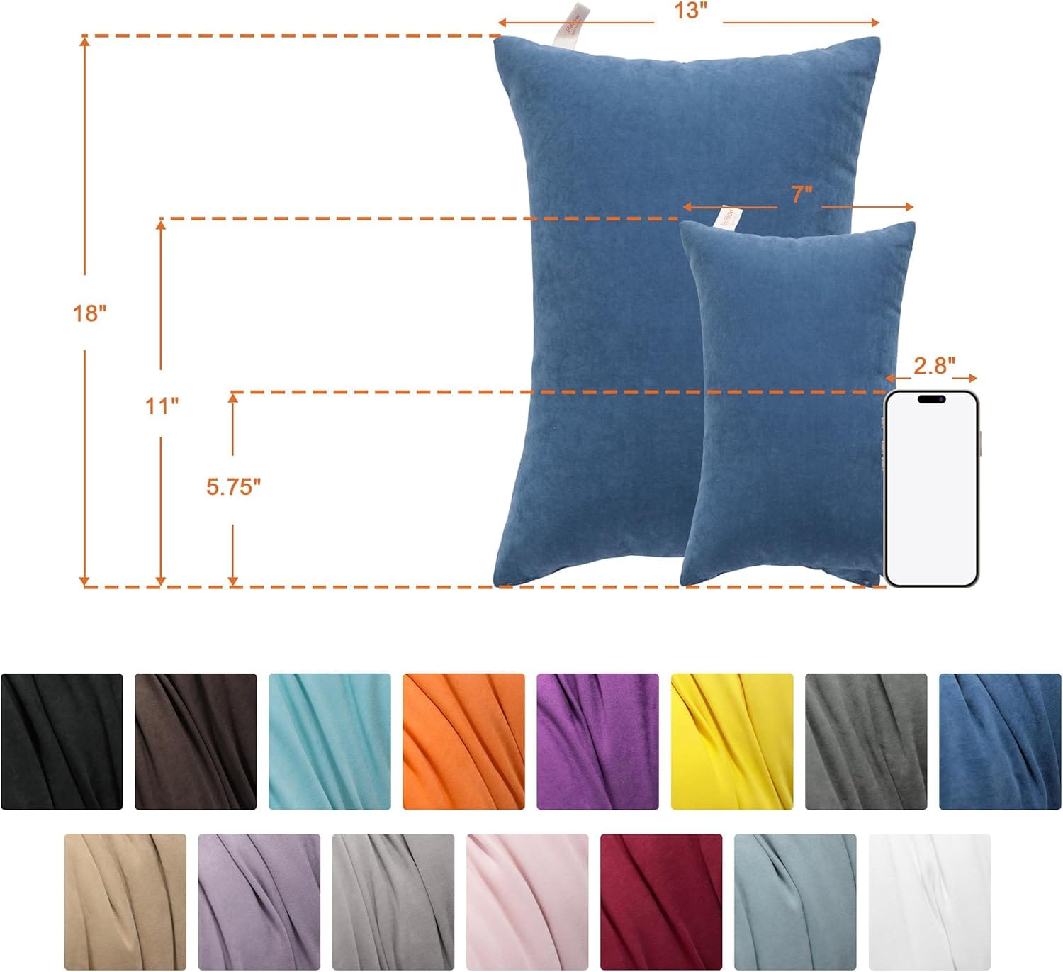NTBAY Tiny Pillows, Down Alternative 7x11 Microfiber Mini Pillow for Travel, Pets, Soft Machine Washable Small Pillows for Neck, Wrist, Lumbar and Knee, Dark Grey - 5