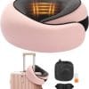 Vietora Eud Travel Neck Pillow, Memory Foam Neck Support for Airplane, Car & Office, Breathable Portable Design with Eye Mask, Earplug Holder & Carry Bag, Gift for Women - 1