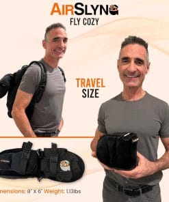 3-in-1 Airplane Sleep Support System - Integrated Plane Sleeping Accessories with Memory Foam Long Haul Flight Pillow, Adjustable Travel Eye Mask, and Blanket-Like Body Sling - 4