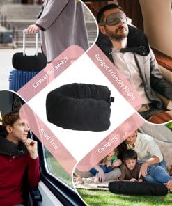 Stuffable Travel Pillow, Stuffable Neck Pillow for Travel, Neck Pillow Stuffed with Clothes Storage - No Extra Baggage Fees, Fits 5+ Days of Travel Essentials, No Filler - 7