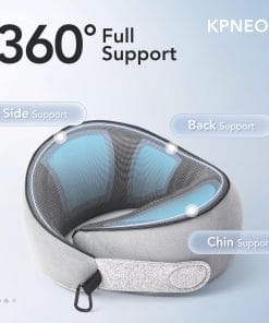 Travel Pillow, 100% Pure Memory Foam Travel Neck Pillow Airplane Neck Support Ergonomic Design for Traveling Suitable for Airplanes,Offices and Cars-Gray - 2
