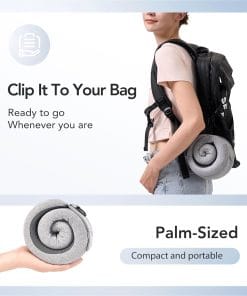 Travel Pillow, 100% Pure Memory Foam Travel Neck Pillow Airplane Neck Support Ergonomic Design for Traveling Suitable for Airplanes,Offices and Cars-Gray - 5