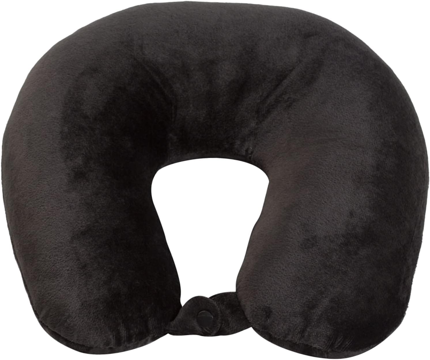 Adult Cozy Soft Microfiber Neck Pillow for Travel – Compact, Machine Washable - Perfect for Airplane, Car, or Home Use - Filled and Finished in The USA – Black - 1