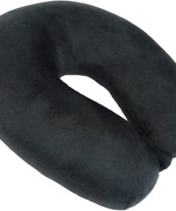 Adult Cozy Soft Microfiber Neck Pillow for Travel – Compact, Machine Washable - Perfect for Airplane, Car, or Home Use - Filled and Finished in The USA – Black - 2