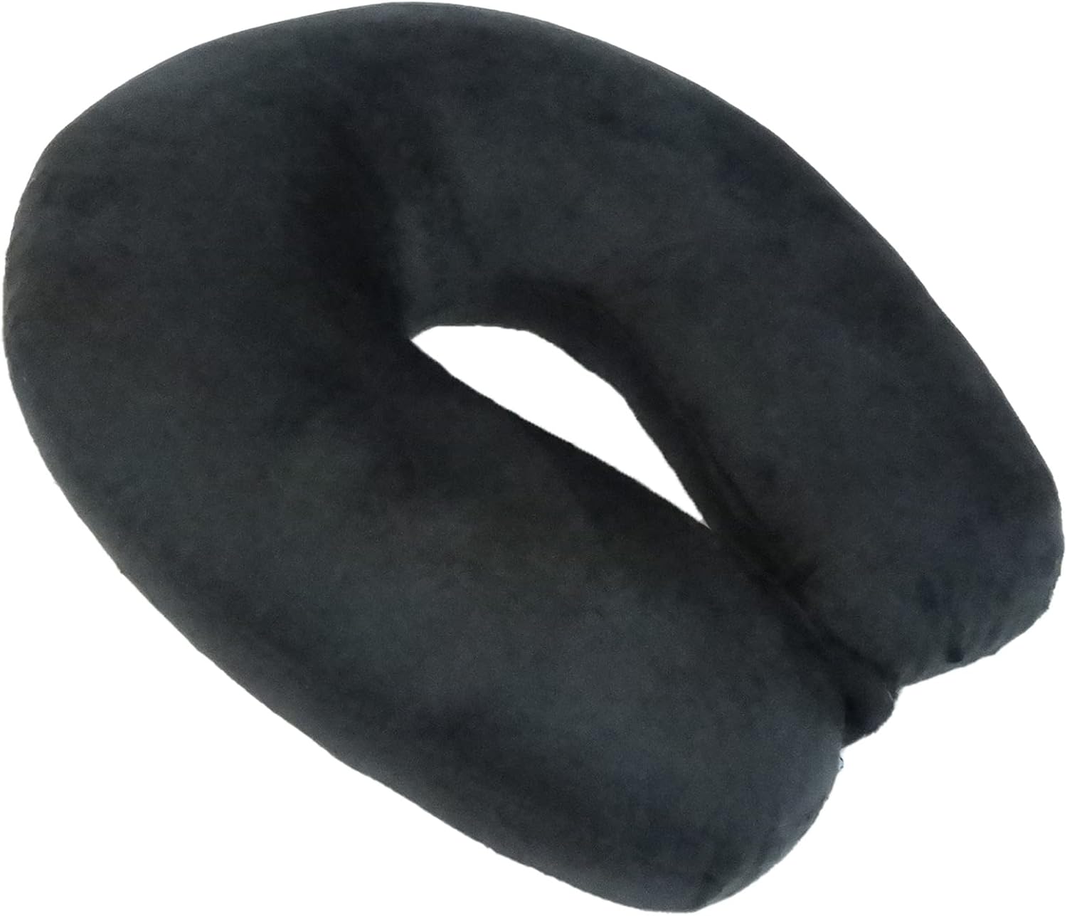 Adult Cozy Soft Microfiber Neck Pillow for Travel – Compact, Machine Washable - Perfect for Airplane, Car, or Home Use - Filled and Finished in The USA – Black - 2