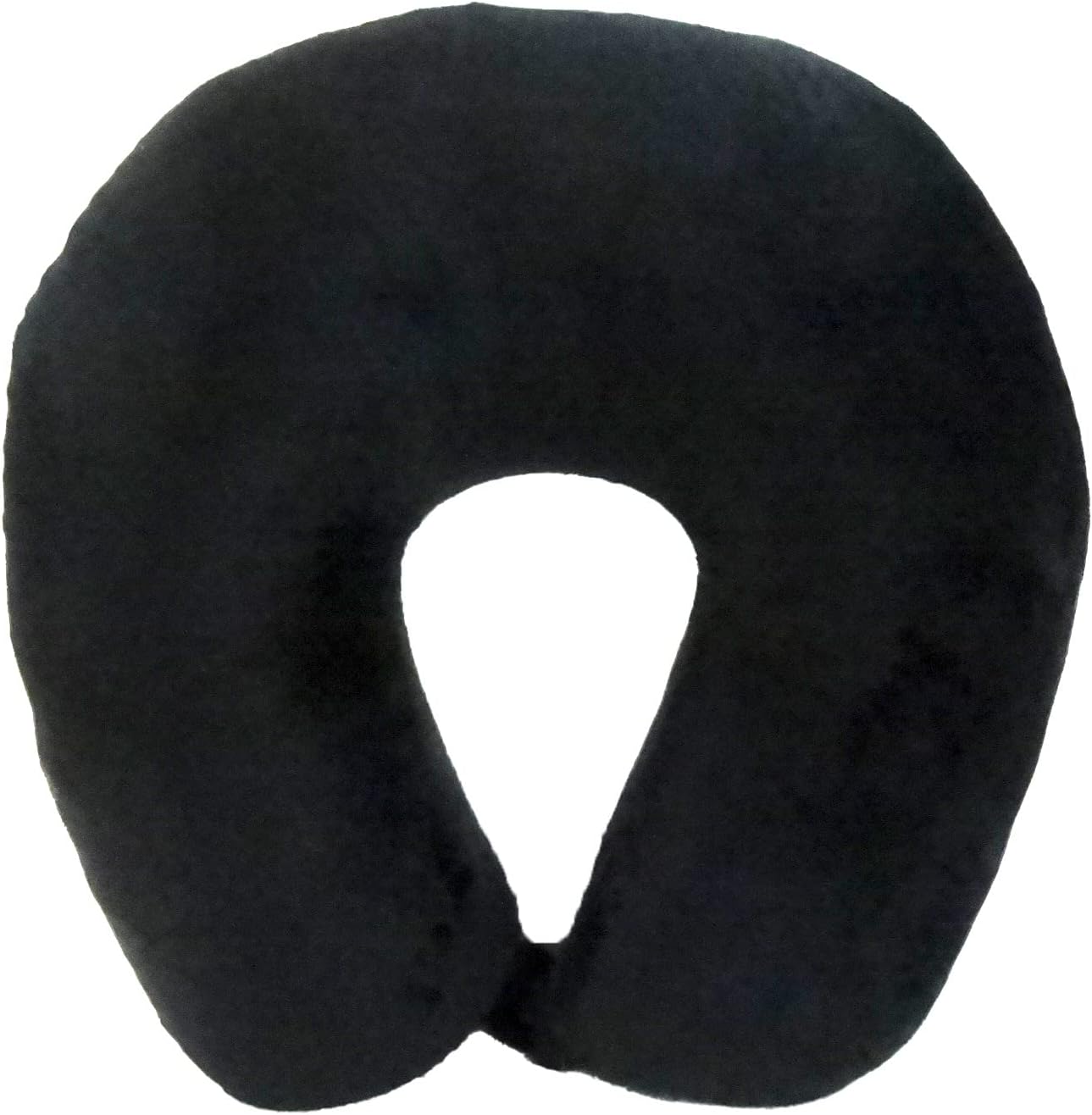 Adult Cozy Soft Microfiber Neck Pillow for Travel – Compact, Machine Washable - Perfect for Airplane, Car, or Home Use - Filled and Finished in The USA – Black - 4