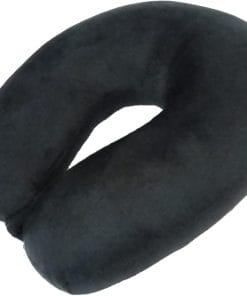 Adult Cozy Soft Microfiber Neck Pillow for Travel – Compact, Machine Washable - Perfect for Airplane, Car, or Home Use - Filled and Finished in The USA – Black - 5