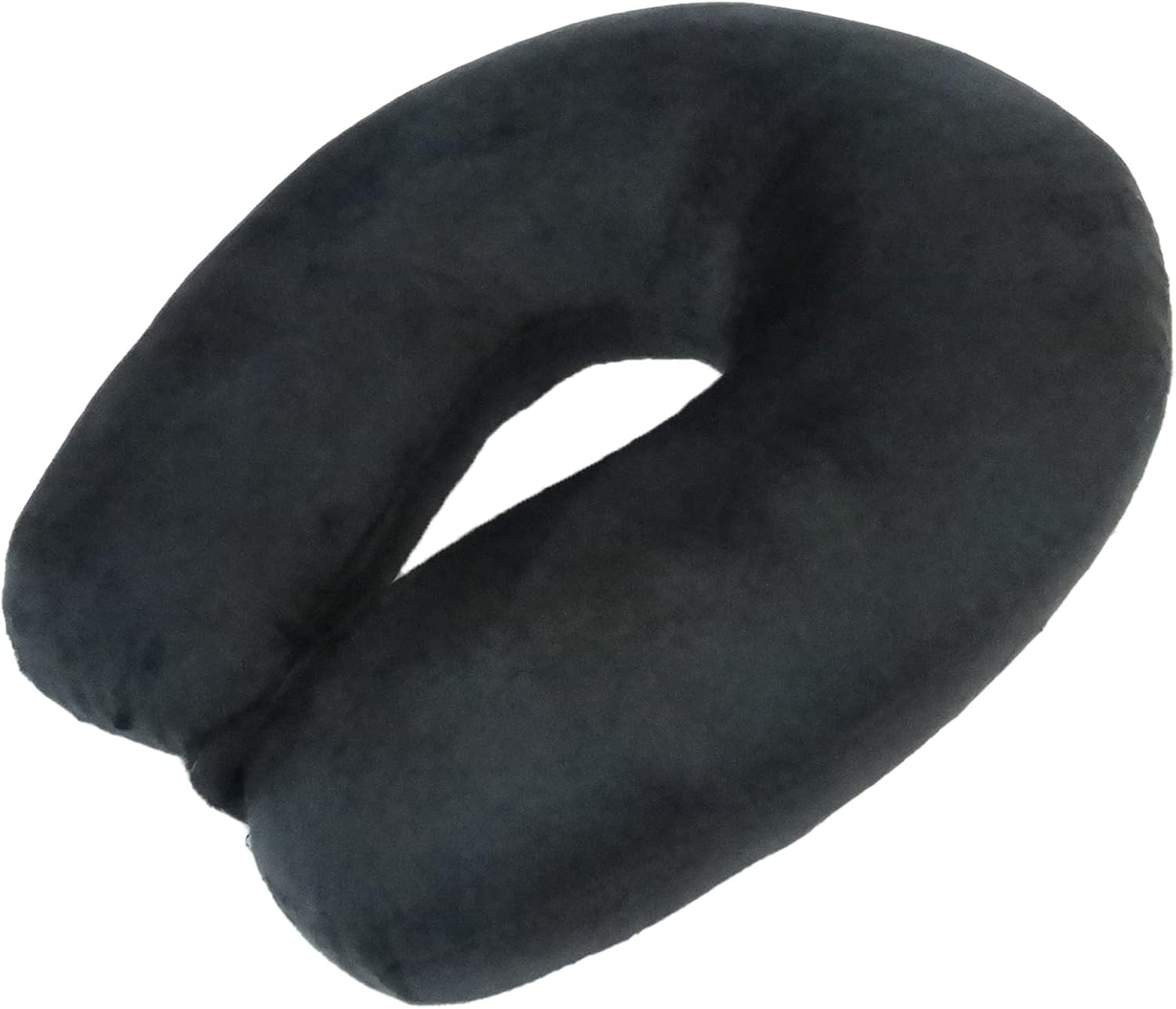 Adult Cozy Soft Microfiber Neck Pillow for Travel – Compact, Machine Washable - Perfect for Airplane, Car, or Home Use - Filled and Finished in The USA – Black - 5