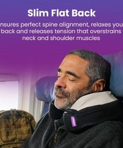 Cabeau Travel Neck Pillows for Airplanes – The Neck’s Evolution, TNE S3 – Supportive Memory Foam Design for Long Haul Flights – Attachable Seat Straps and 360° Support - 4
