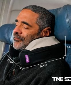 Cabeau Travel Neck Pillows for Airplanes – The Neck’s Evolution, TNE S3 – Supportive Memory Foam Design for Long Haul Flights – Attachable Seat Straps and 360° Support - 8