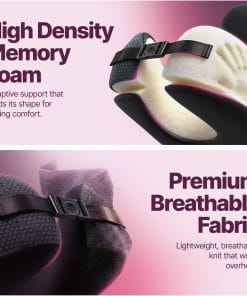 ComfyNap® Versatile Travel Neck Pillow for Airplane [Patented], 9 Positions in 3 Techniques, Plane Pillow with Pure Memory Foam, Travel Pillow with HeadRest Flight Sleep, Travel Essential - 4