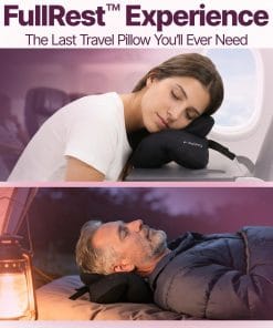 ComfyNap® Versatile Travel Neck Pillow for Airplane [Patented], 9 Positions in 3 Techniques, Plane Pillow with Pure Memory Foam, Travel Pillow with HeadRest Flight Sleep, Travel Essential - 5