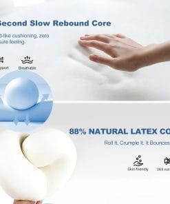 Memory Foam Travel Neck Pillow – Ergonomic Airplane Pillow with 360° Head Support - Includes Eye Mask & Ear Plugs - Ultra Portable Neck Pillow Airplane for Flights & Cars - 5