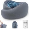Neck Travel Pillow - Memory Foam Travel Pillow for Airplane, Washable Comfortable Breathable Cover, 360 Degree Support Ergonomic Design Best for Travel, Flight, Train, Sleeping - 1